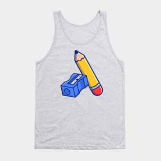 Pencil And Sharpener Tank Top